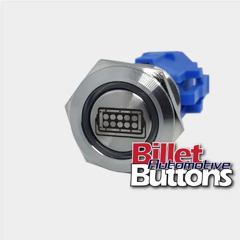 19mm 'LIGHT BAR SYMBOL' Billet Push Button Switch Bars