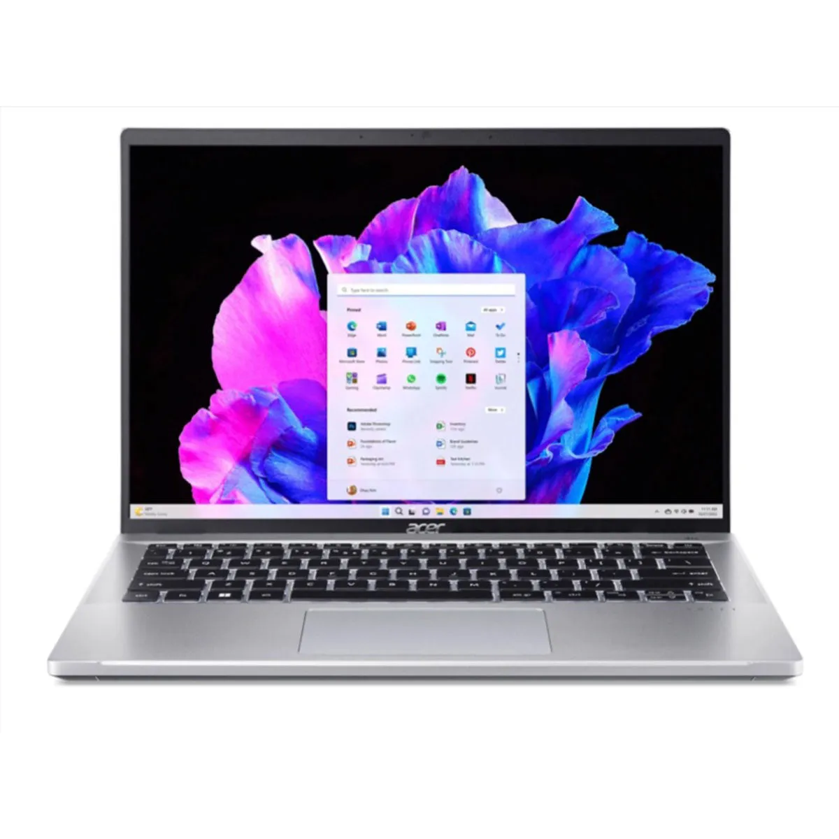 Acer Swift Go SFG14-71-58P7 14" Oled Laptop (Pure Silver) | 14" Oled  2880 x 1800 | i5-13500H | 16GB RAM | 512GB SSD | Intel Iris Xe Graphics | Windows 11 Home | MS Office Home & Student 2021 | Acer Entry Run Rate Backpack E-1620-P