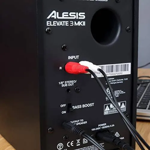 Alesis Elevate 3 MKII - Powered Desktop Speakers for Home Studios, Video-Editing, Gaming and Mobile Devices