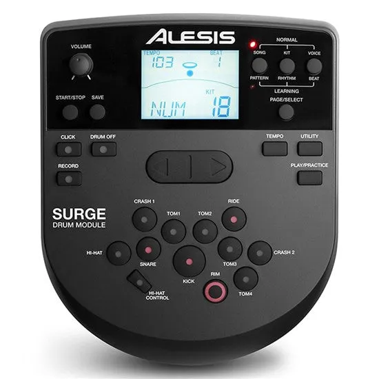 Alesis Surge Mesh Kit 5-Piece Electronic Drum Kit w/ All Mesh Heads & 3 Cymbals