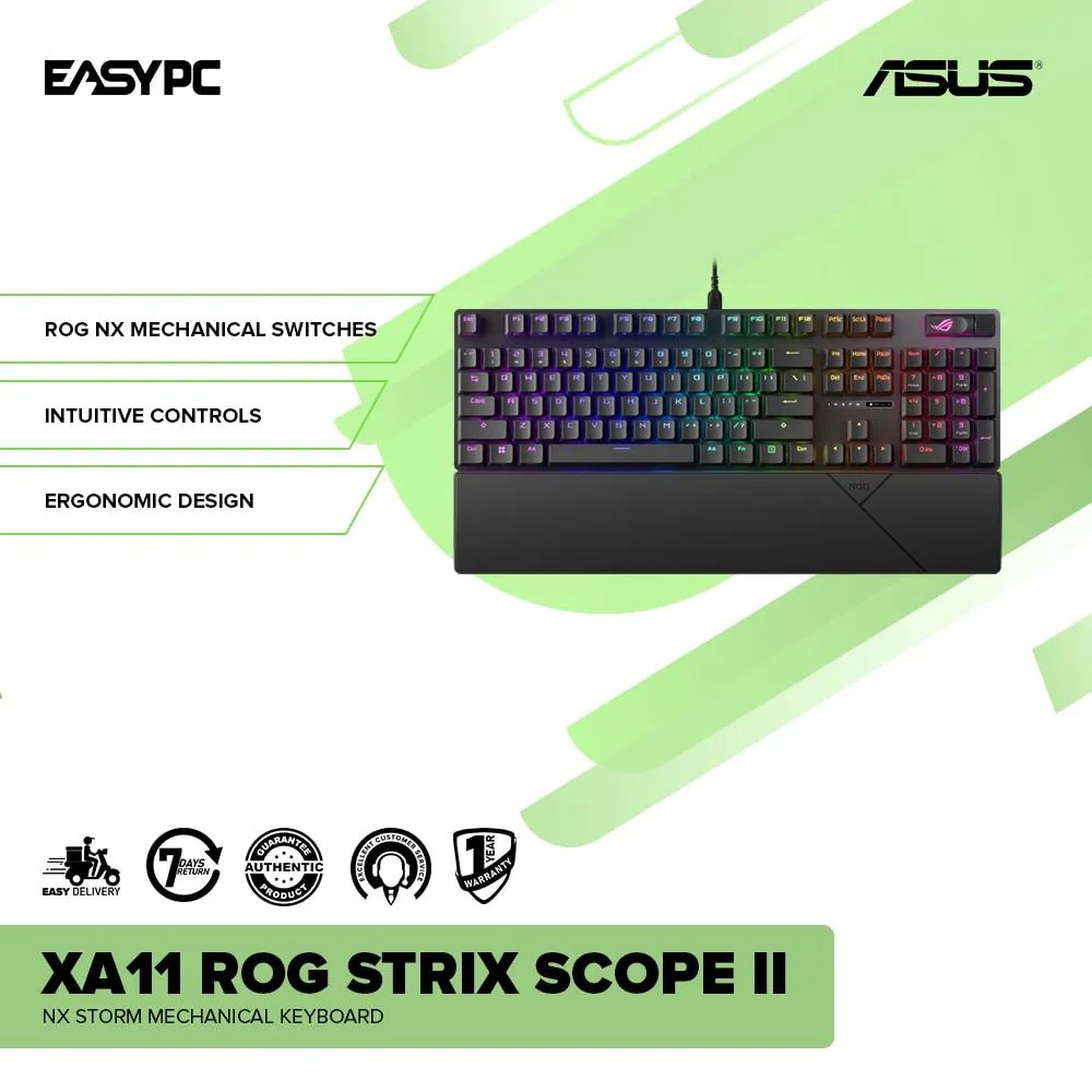 Asus XA11 ROG Strix Scope II NX Storm Mechanical Keyboard