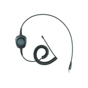 Atlantic Radio HS-PTTCAB Detachable Coil Cable With Inline PTT and Removable Rings