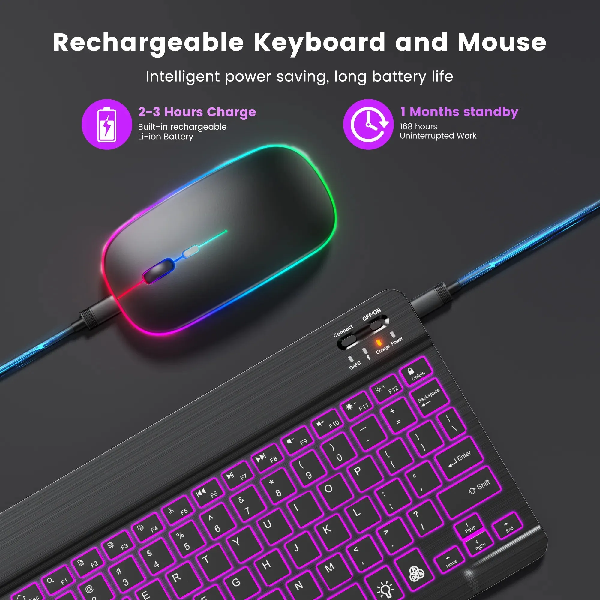 Backlight Bluetooth Keyboard and Mouse