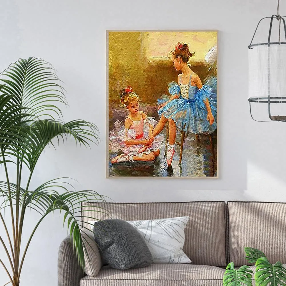 Ballet Girl - 5D DIY Round Drill Diamond Painting (Canvas 30x40cm/11.81x15.71in )