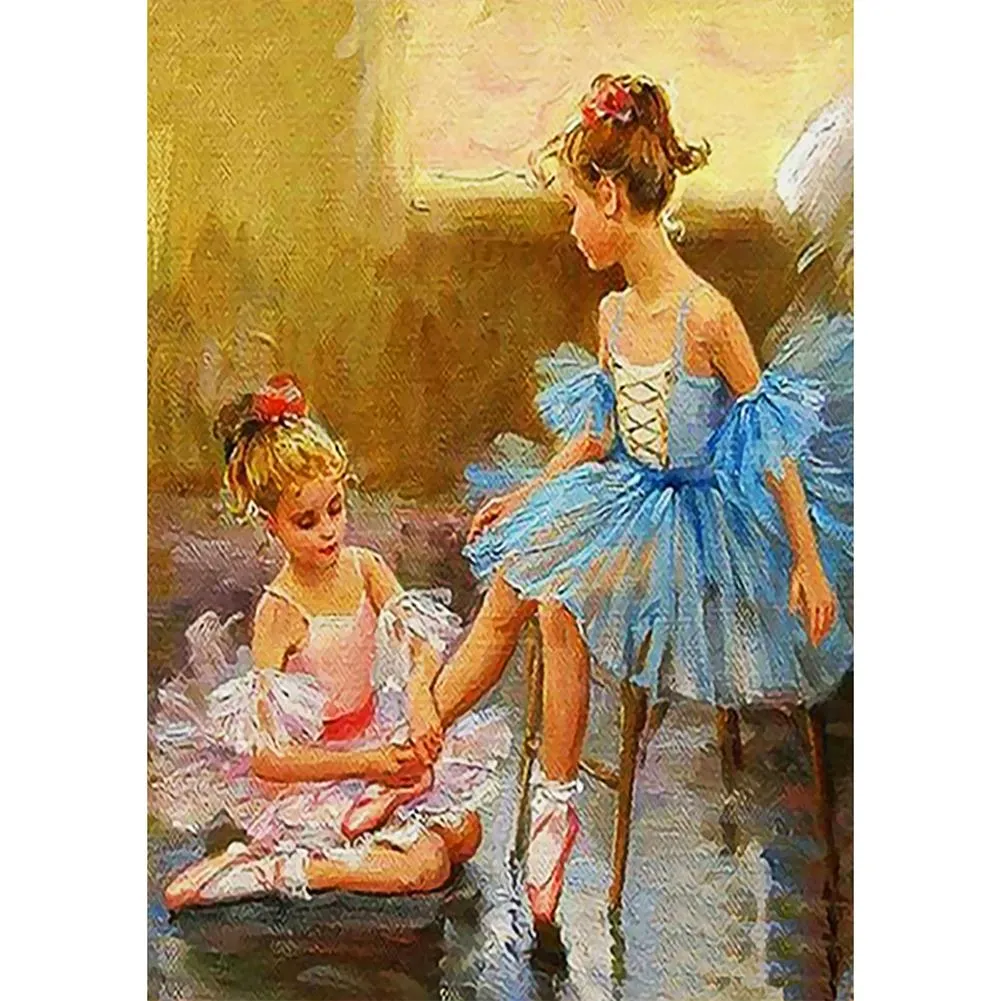 Ballet Girl - 5D DIY Round Drill Diamond Painting (Canvas 30x40cm/11.81x15.71in )