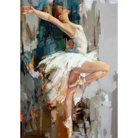 Ballet Girl - 5D DIY Round Drill Diamond Painting (Canvas 30x40cm/11.81x15.71in )