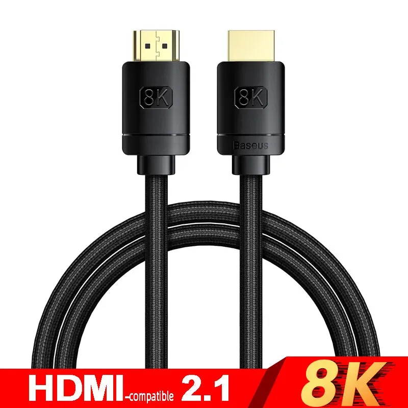 Baseus HDMI-Compatible Cable for Xiaomi Mi Box 48Gbps Digital for PS5 PS4 8K 2.1 4K 2.0 HDMI-Compatible Splitter 8K/60Hz Cables