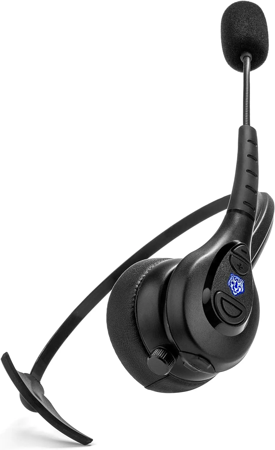 Blue Tiger Advantage plus Wireless Bluetooth Headset - Professional Trucker and Office Headset with Microphone - Durable, Noise Cancelling, Clear Sound, Long Battery Life, No Wires - 36 Hour Talk Time