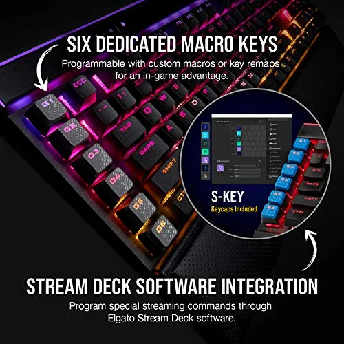 Corsair K95 RGB PLATINUM XT Mechanical Wired Gaming Keyboard - Cherry MX Speed Switches - PBT Double-Shot Keycaps - iCUE Compatible - QWERTY NA Layout - Black