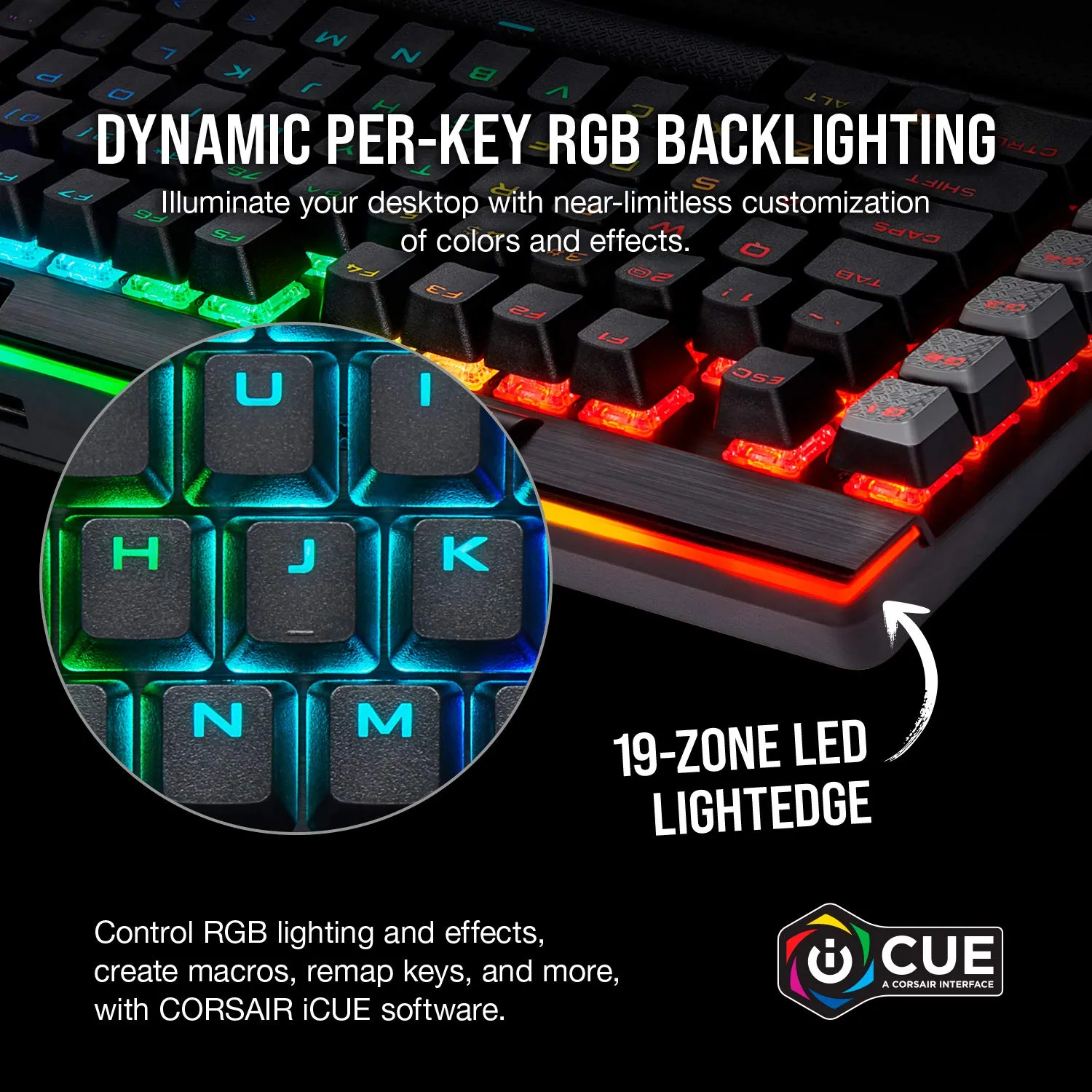 Corsair K95 RGB PLATINUM XT Mechanical Wired Gaming Keyboard - Cherry MX Speed Switches - PBT Double-Shot Keycaps - iCUE Compatible - QWERTY NA Layout - Black