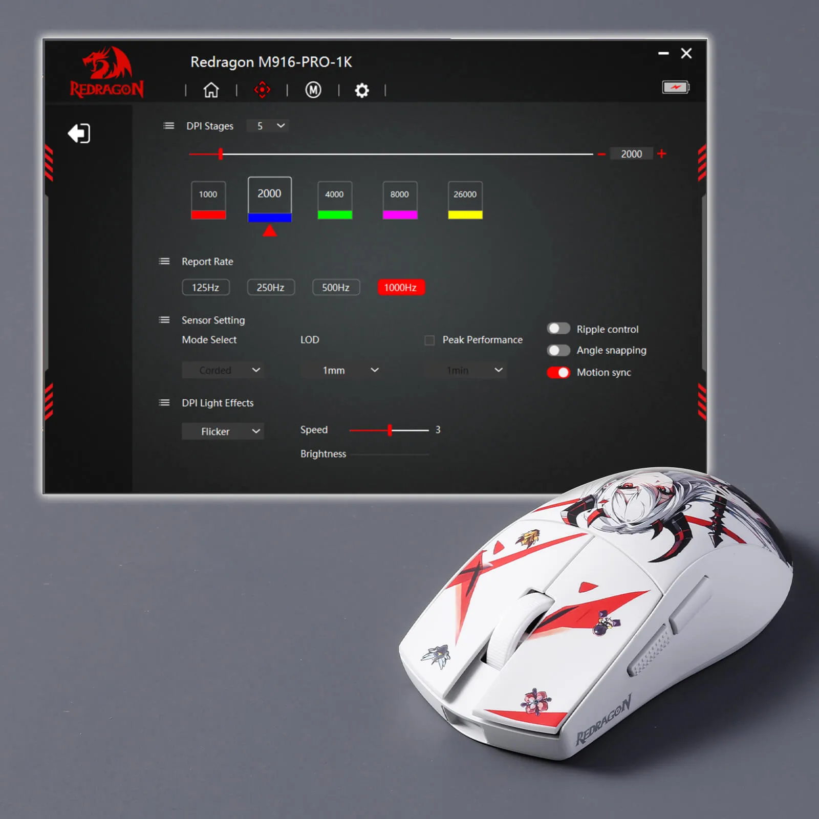 EISA KING M916 PRO Gaming Mouse - 1000Hz Ultra High Refresh Rate