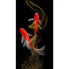 Fishes - 5D DIY Round Drill Diamond Painting (Canvas 45x85cm/17.72x33.46in )