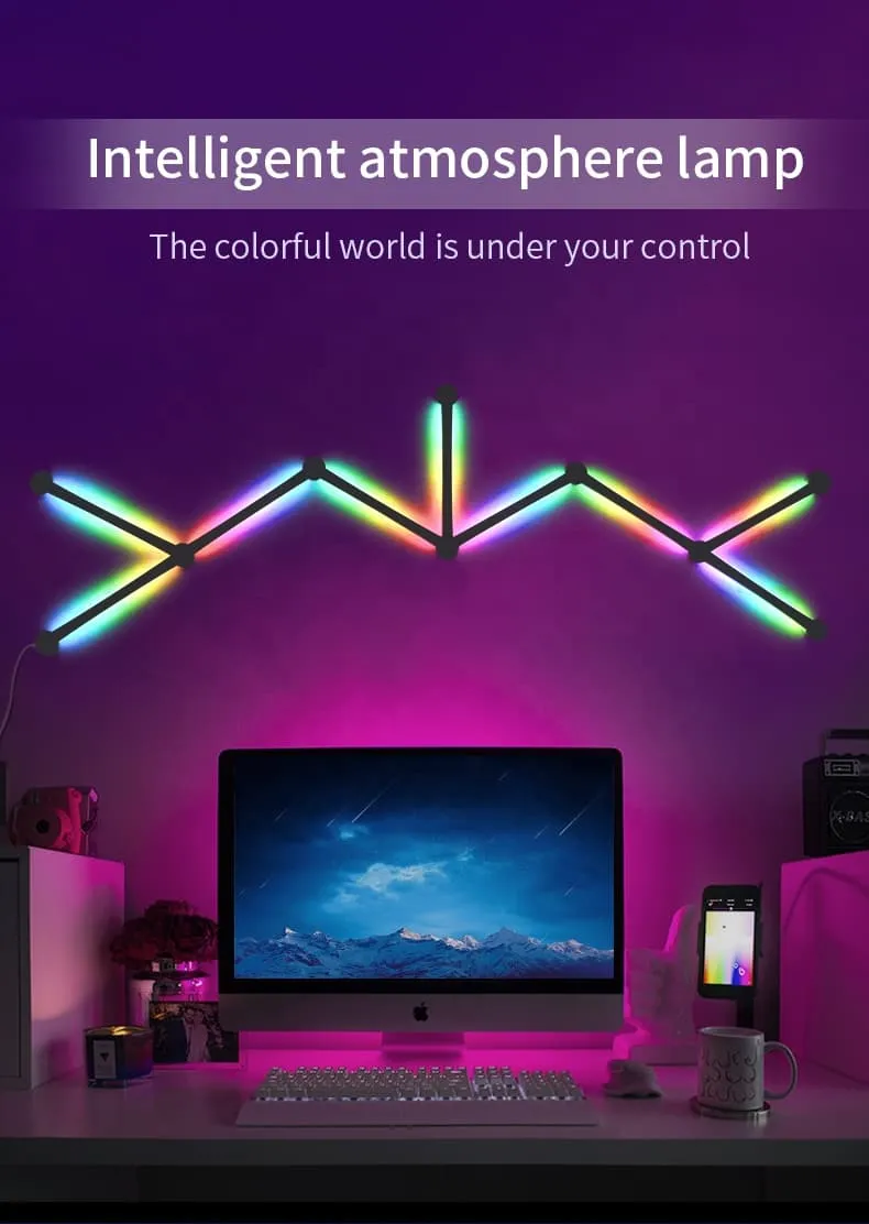 Glide Wall Lights, RGBIC LED Lights, Smart Gaming Lights RGB Light Bar, LED Wall Lights for Bedroom