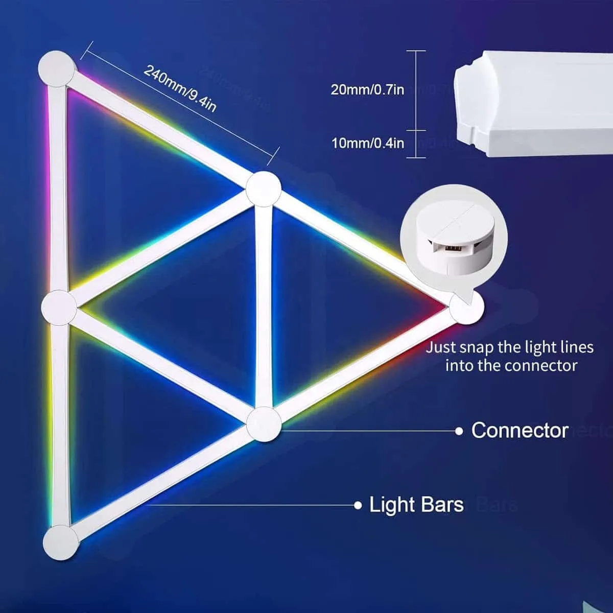 Glide Wall Lights, RGBIC LED Lights, Smart Gaming Lights RGB Light Bar, LED Wall Lights for Bedroom