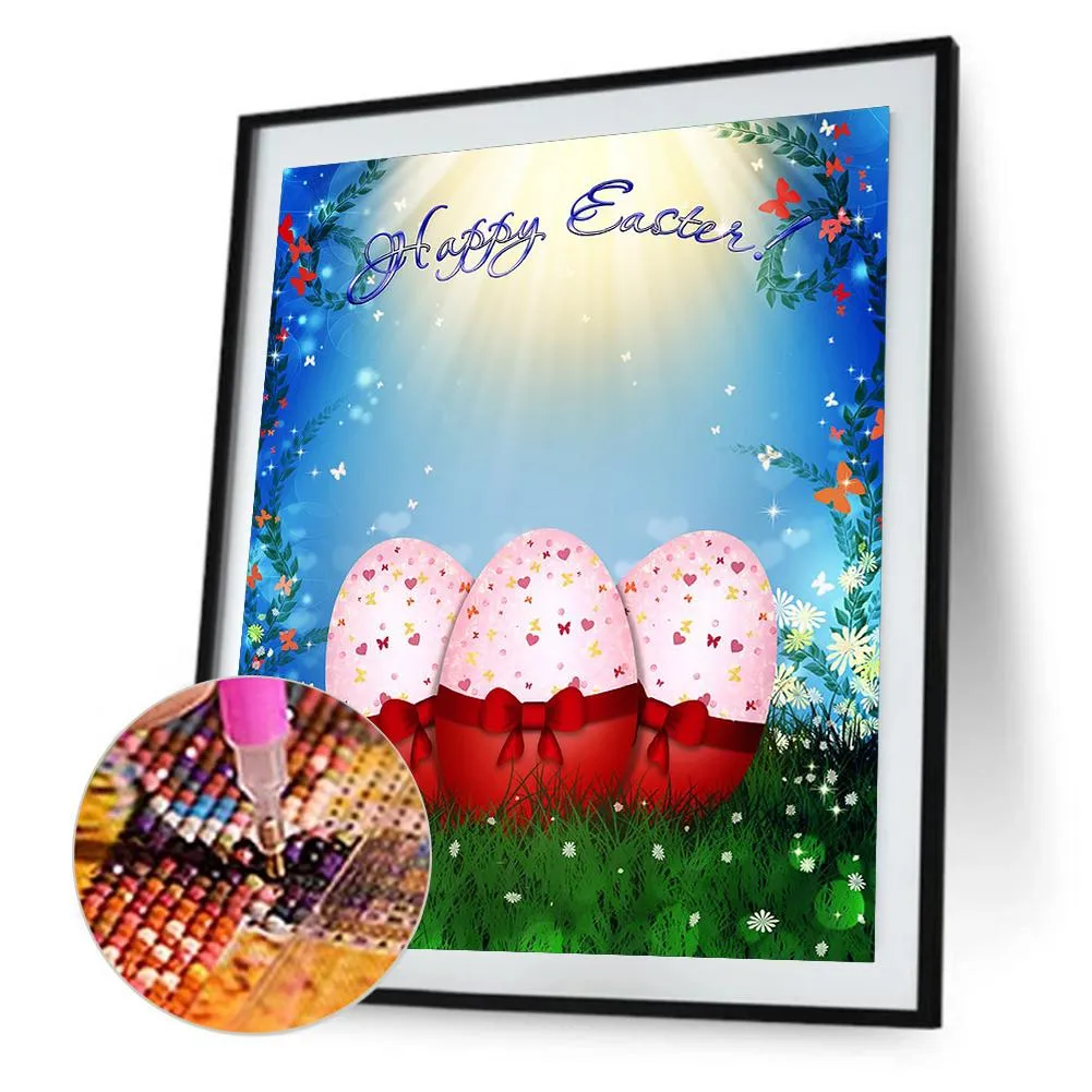 HappyEggs - Full Round Diamond - 30x40cm