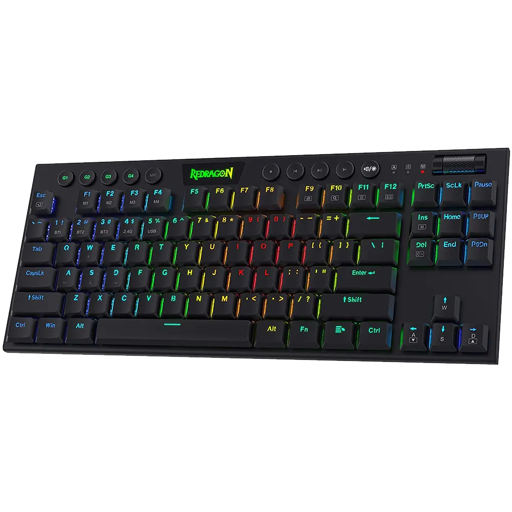 Horus K621 PRO Tkl Wired 2.4G BT Mechanical Keyboard Black (Red Switch)