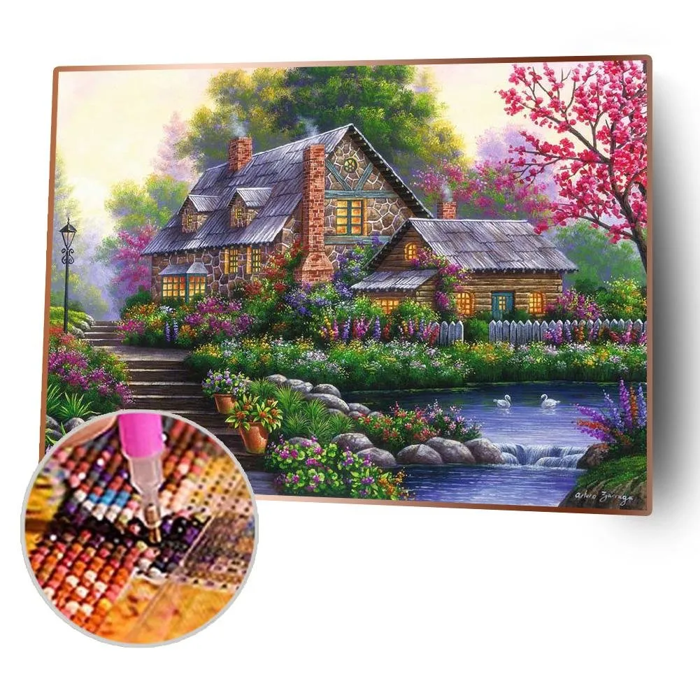 House Full Drill 5D DIY Diamond Painting - 50x40CM