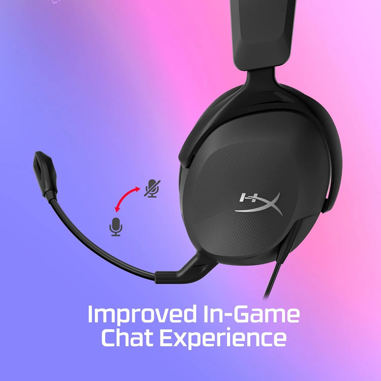 HYPERX Cloud Stinger 2 Core Lightweight Gaming Headset - 40mm Drivers, DTS Headphone Spatial Audio, Rotating Mute Microphone, for PC