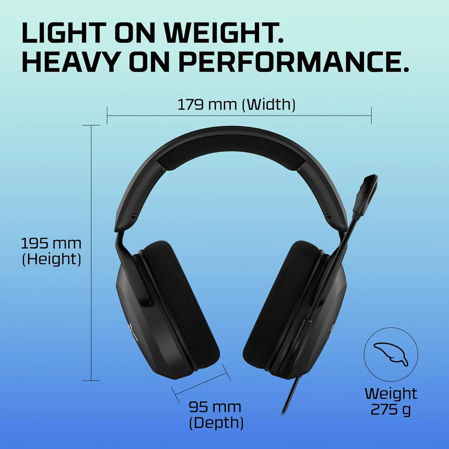 HYPERX Cloud Stinger 2 Core Lightweight Gaming Headset - 40mm Drivers, DTS Headphone Spatial Audio, Rotating Mute Microphone, for PC