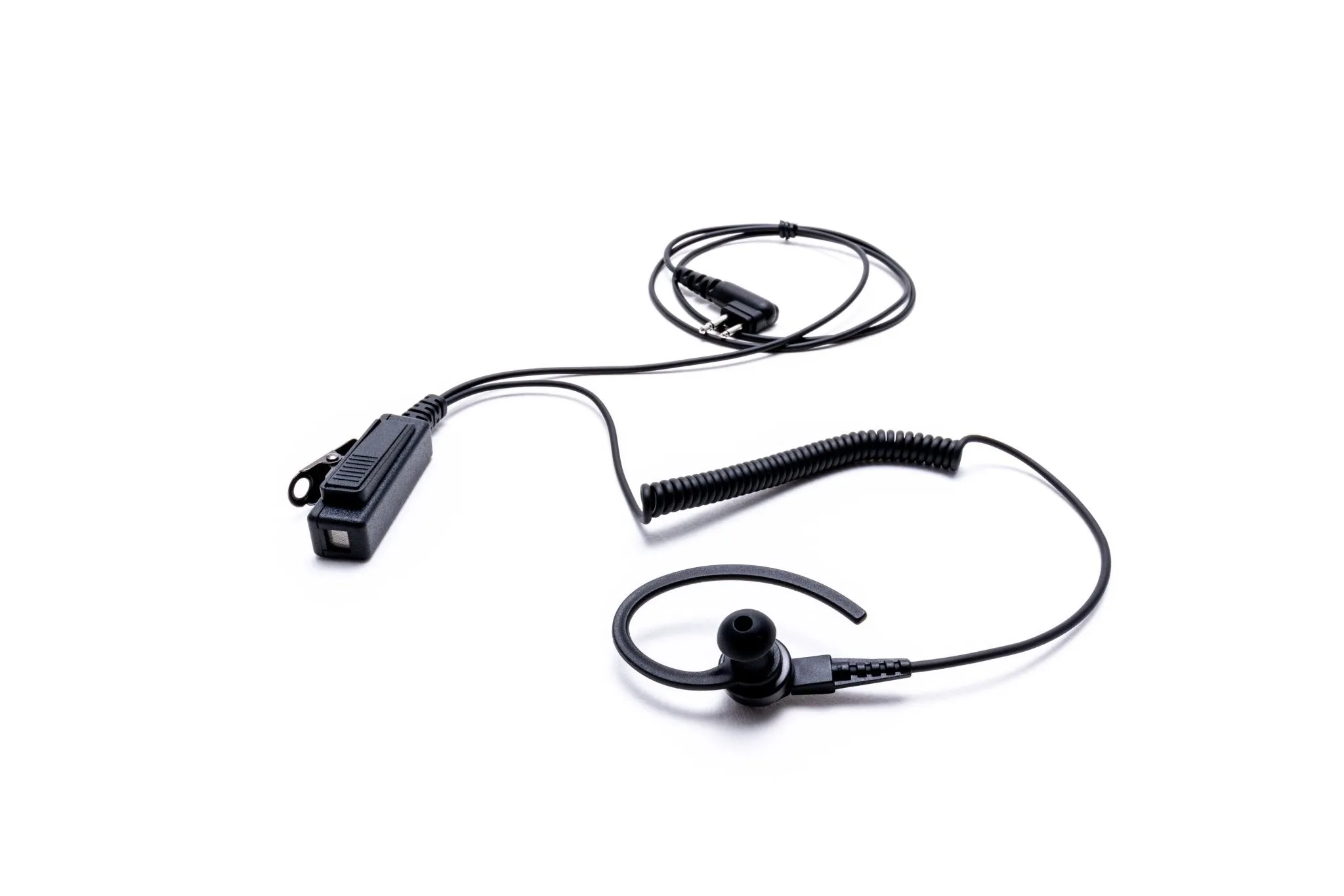 Impact Platinum Series 1-Wire Surveillance Kit for Two-Way Radio with Ear Hook w/ In-Ear Bud M1-P1W-EH4