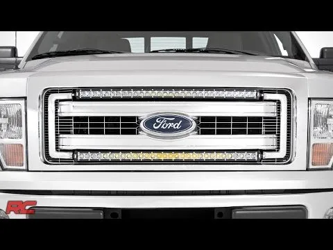 LED Light | Grille Mount | 30" Black Single Row | Ford F-150 | 2009-2014