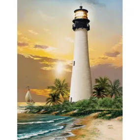 Lighthouse - 5D DIY Round Drill Diamond Painting (Canvas 30x40cm/11.81x15.71in )