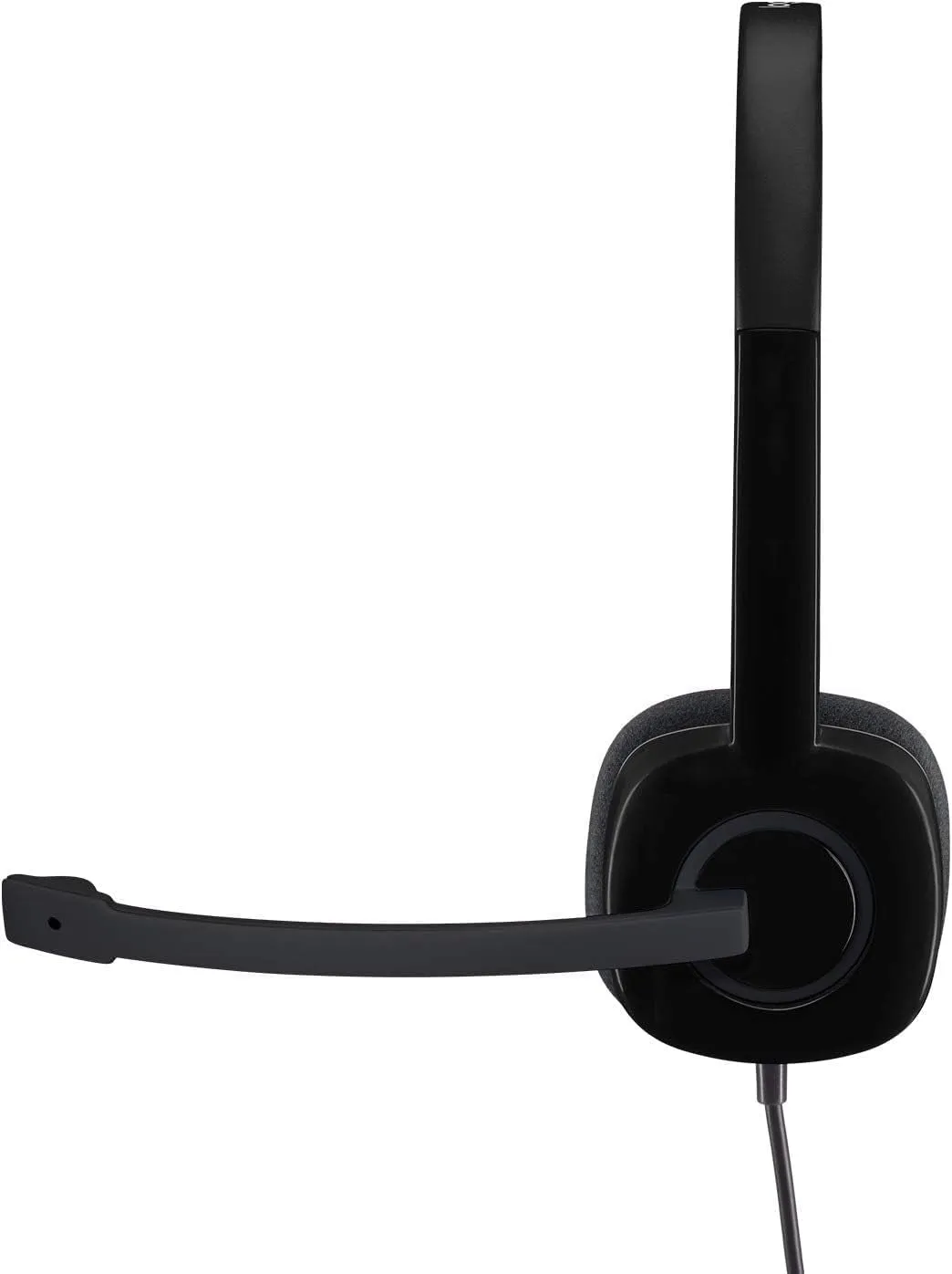 Logitech Headset H151 Wired Headset with Mic, Analog Stereo Headphones with Rotating Noise-Cancelling Microphone, 3.5 Mm Audio Jack, In-Line Controls, Black, W/Storage Pouch and Cloth, Bulk Packaging