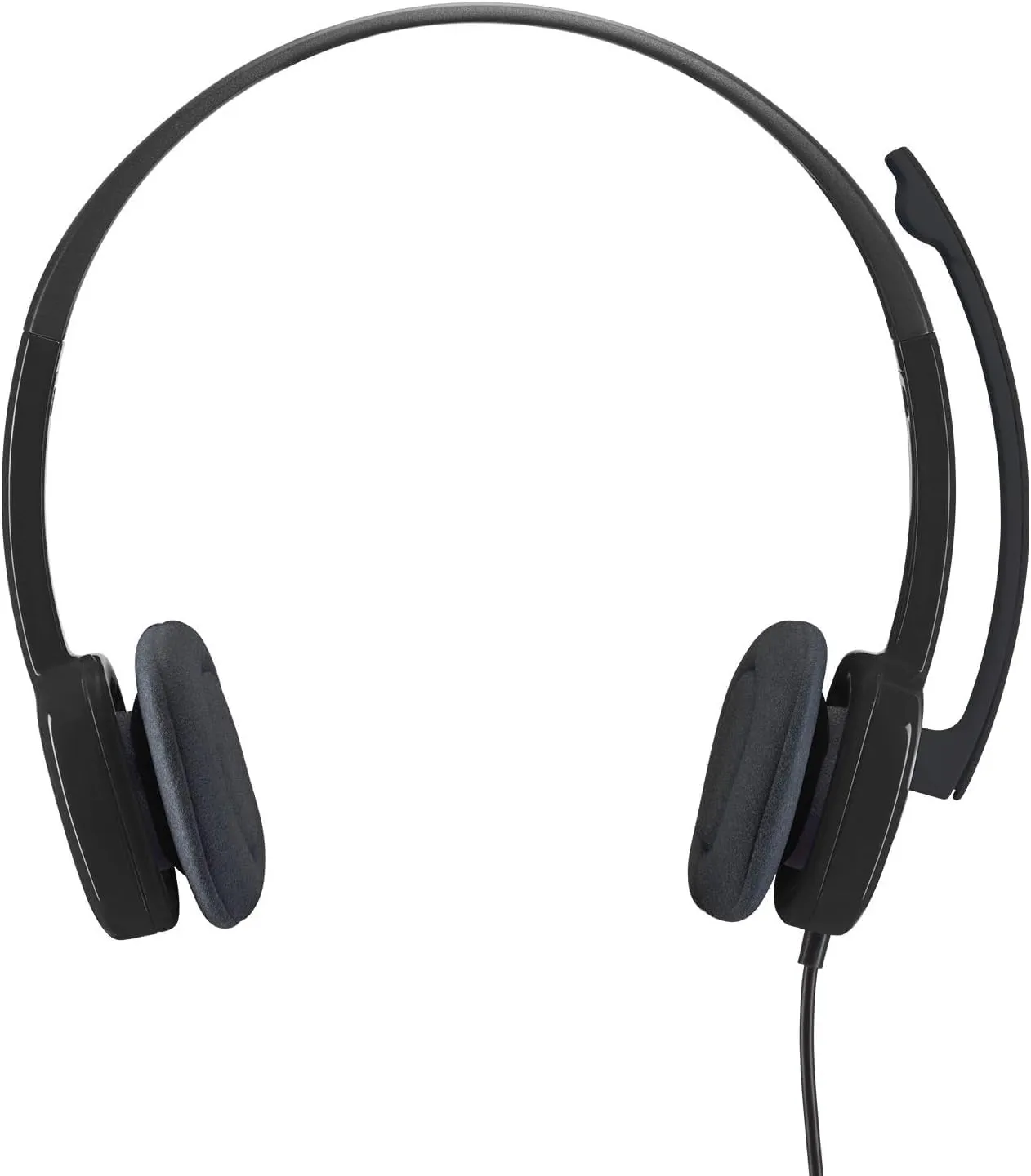 Logitech Headset H151 Wired Headset with Mic, Analog Stereo Headphones with Rotating Noise-Cancelling Microphone, 3.5 Mm Audio Jack, In-Line Controls, Black, W/Storage Pouch and Cloth, Bulk Packaging