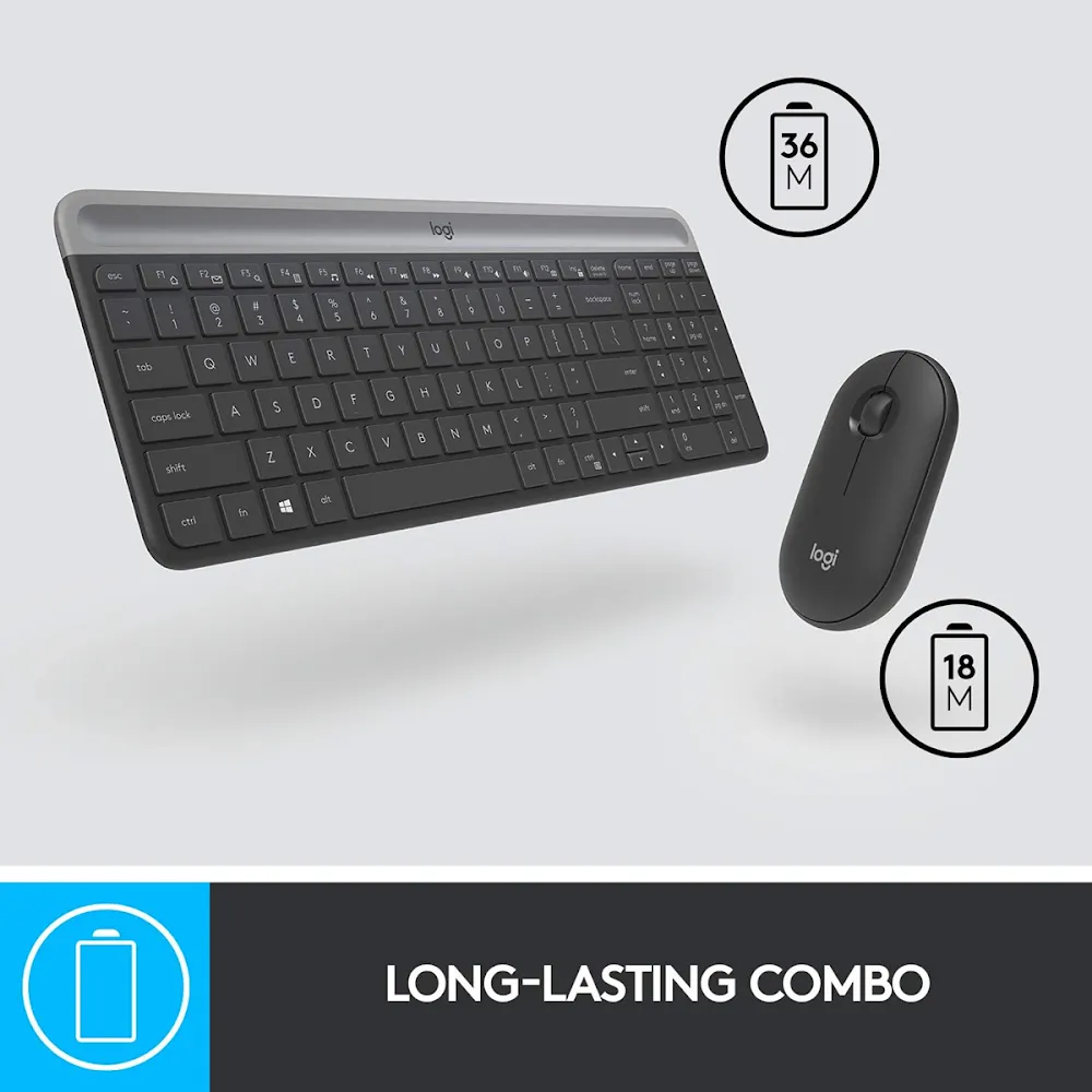 Logitech Mk470 Wireless Slim Combo Graphite