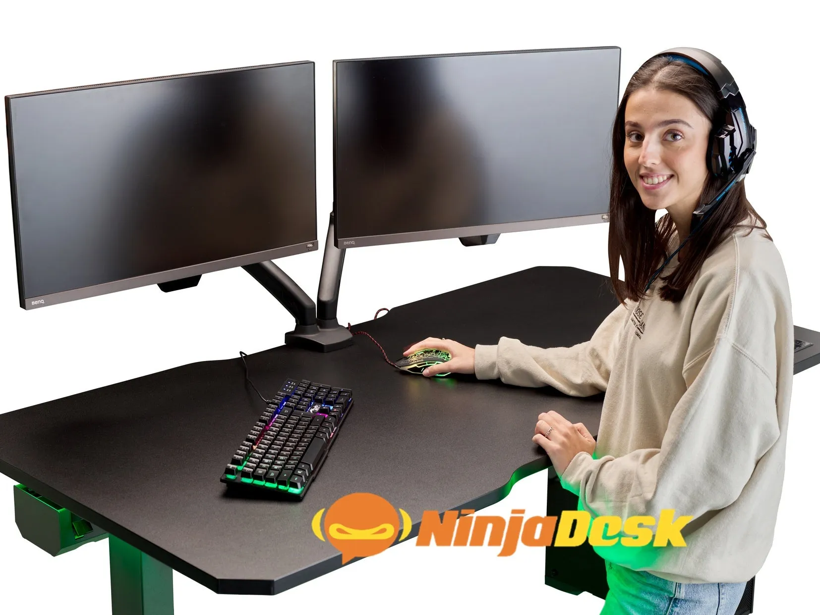 NINJA Professional Extreme Height Adjustable Gaming Desk