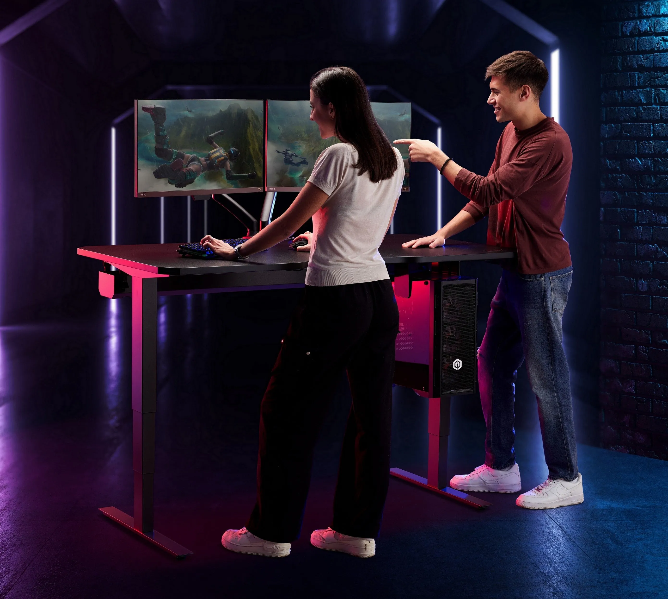 NINJA Professional Extreme Height Adjustable Gaming Desk