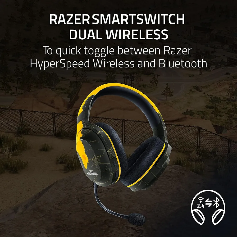 Razer Barracuda X (2022) - Wireless Multi-Platform Gaming And Mobile Headset - Pubg: Battlegrounds Edition - World Packaging