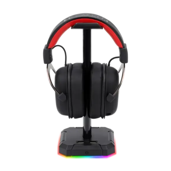 Redragon HA300 Scepter Pro Headset Stand RGB Backlit Gaming Headphone Stand with Supporting Bar