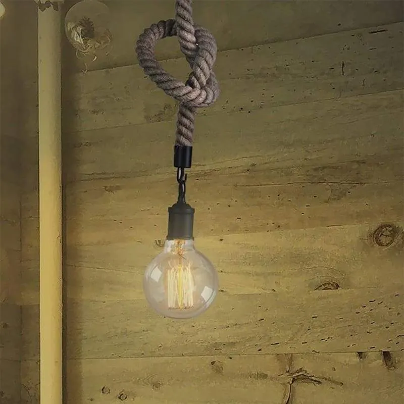 Rope Single Pendant Light 1200mm Suspension