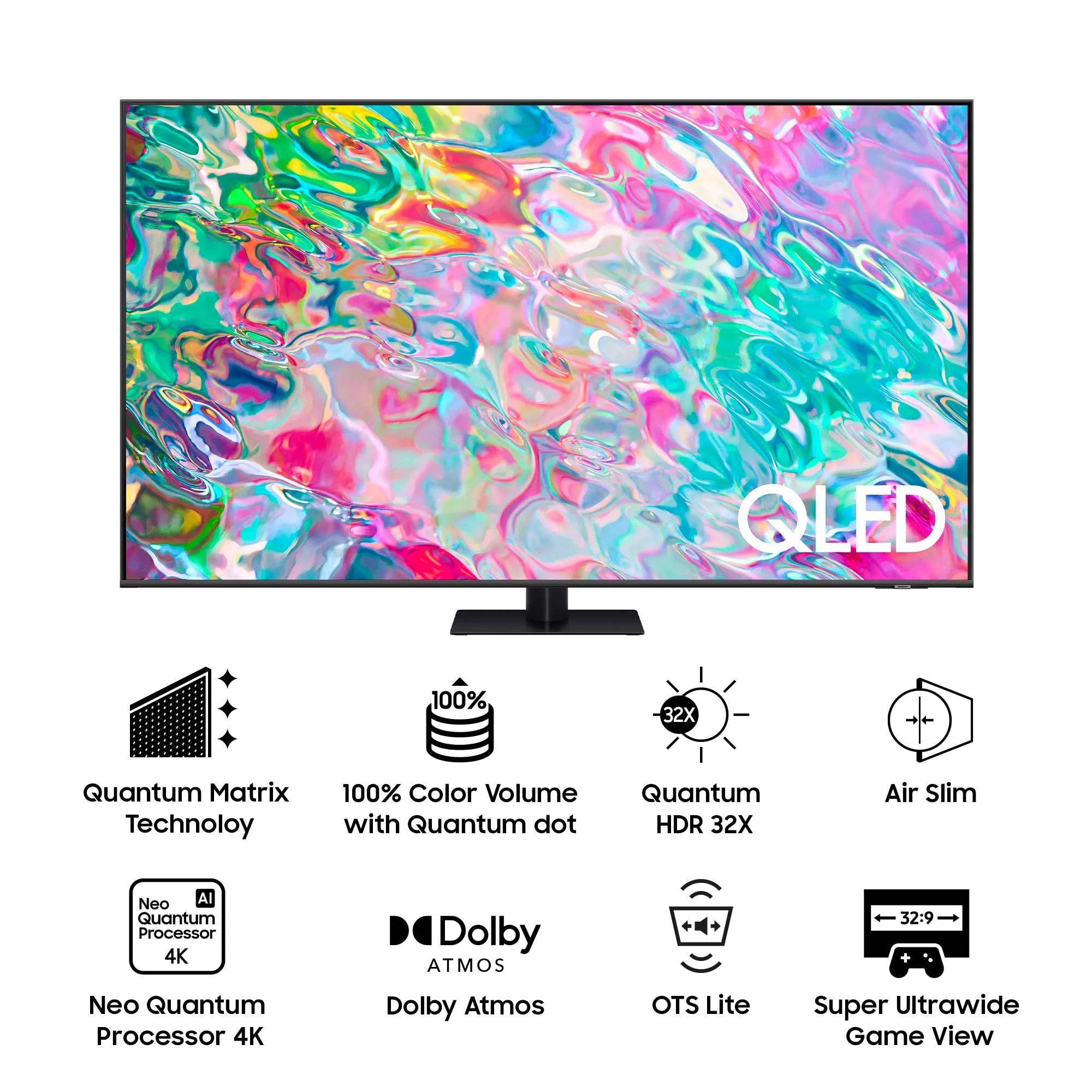 Samsung 189 cm (75 inches) 4K Ultra HD Smart QLED TV QA75Q70BAKXXL (Titan Grey)