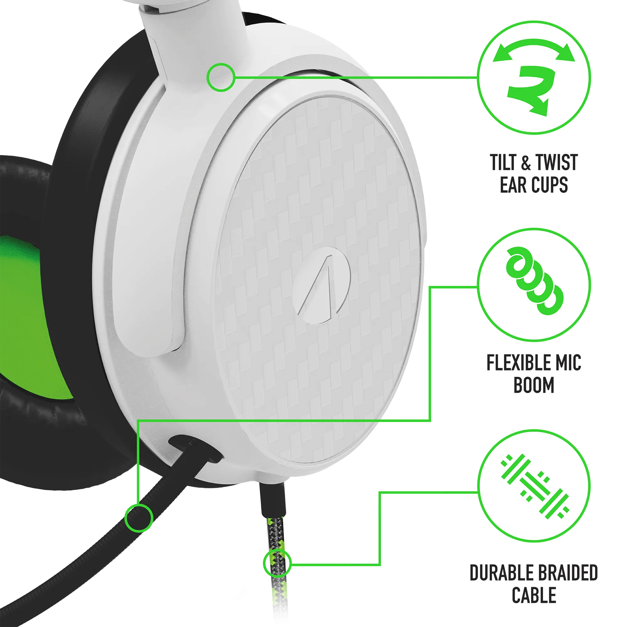 Stealth C6-100 Gaming Headset for XBOX, PS4/PS5, Switch, PC - Green/White