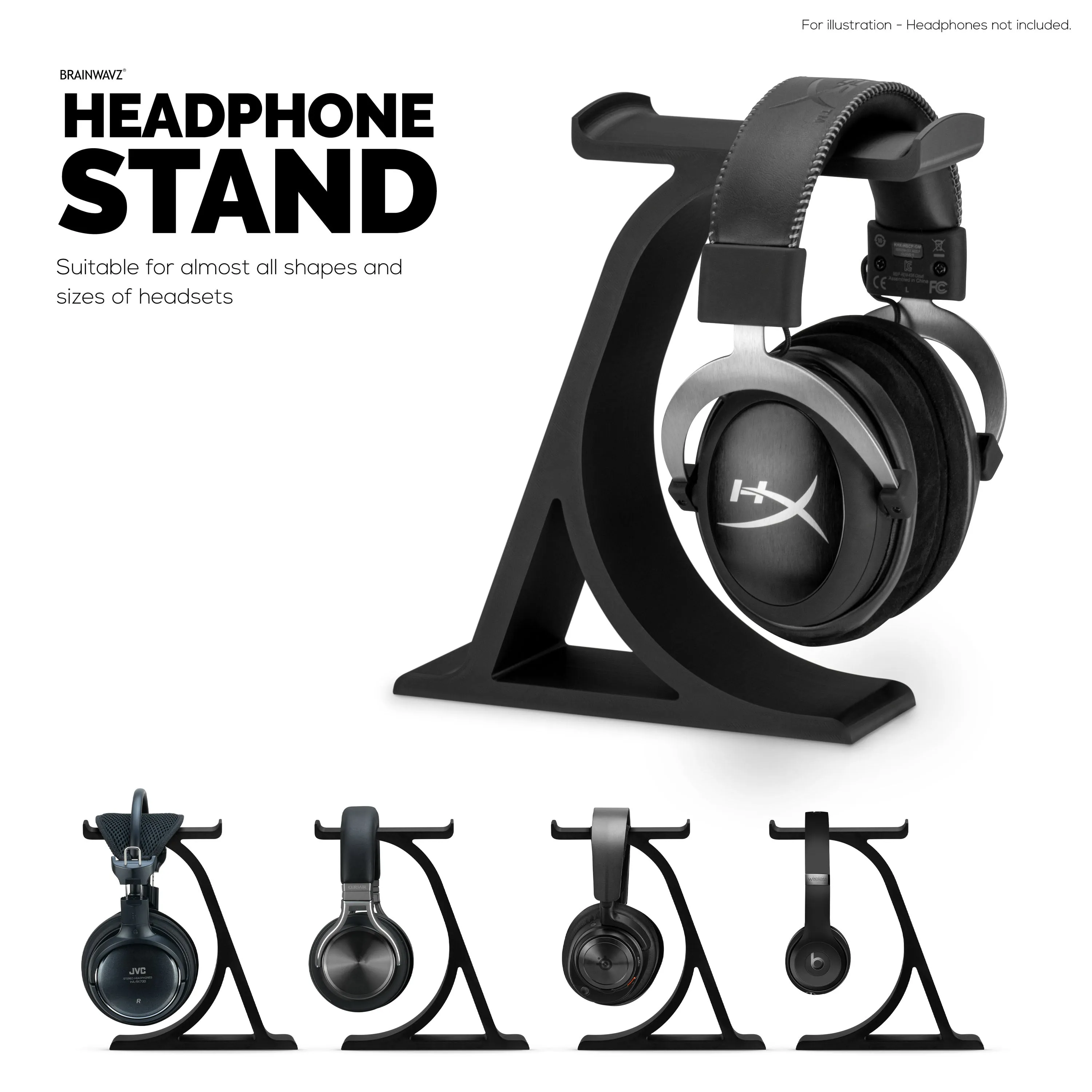 The CSTAND - Headphone Stand for Desks - Universal Design for All Gaming & Audio Headsets