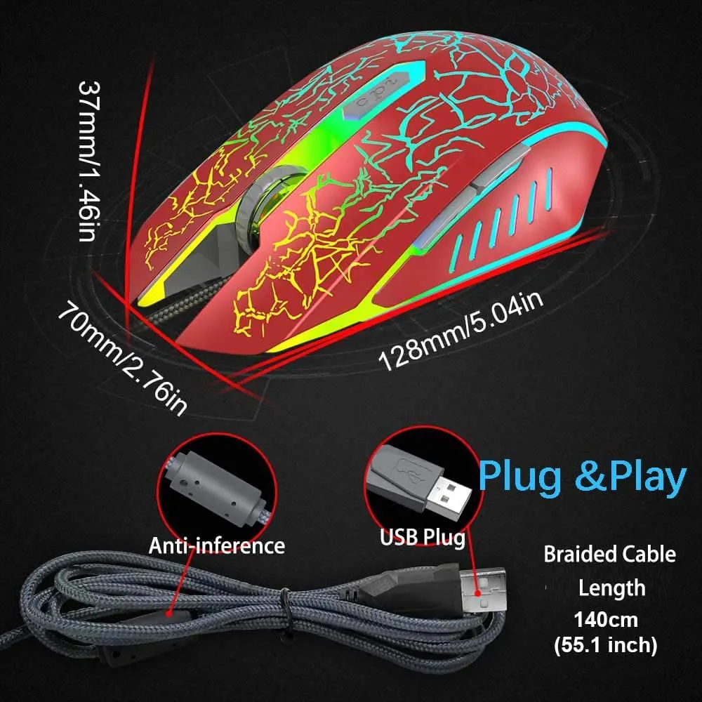 VersionTech RGB Wired Gaming Mouse