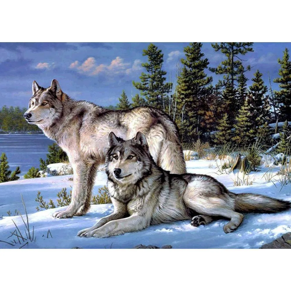 Wolf Full Drill DIY DIY Diamond Painting