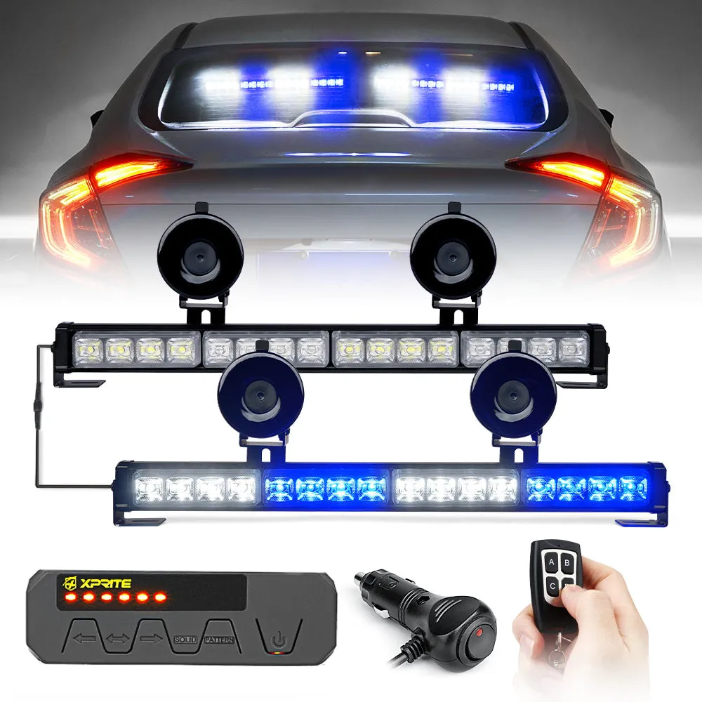 Xprite Contract G2 Series 17" Dual LED Directional Traffic Advisor Light Bars - Multiple Light Color Options