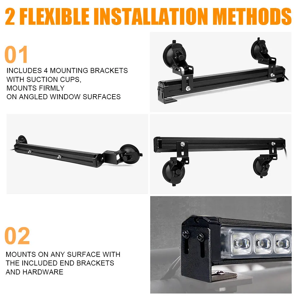 Xprite Contract G2 Series 17" Dual LED Directional Traffic Advisor Light Bars - Multiple Light Color Options